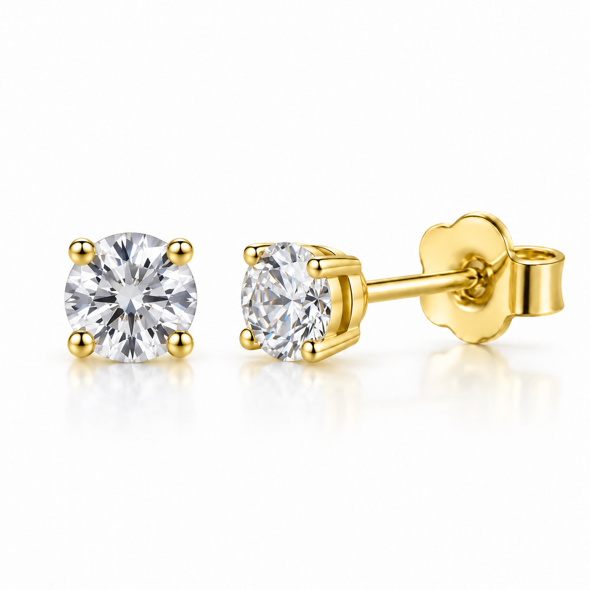 0.3ct Four Prong Moissanite Studs