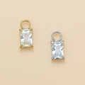 Rectangle | Stainless Steel CZ Earring Charms