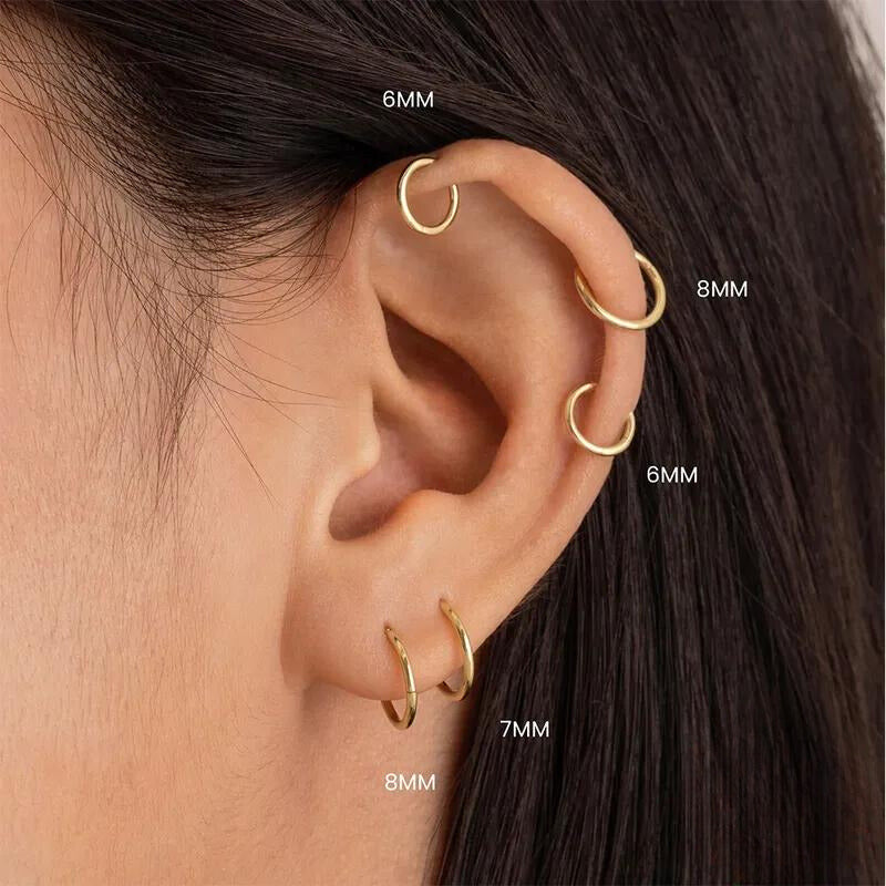 1.2mm | Sterling Silver Seamless Clicker Ring 16G Gauge