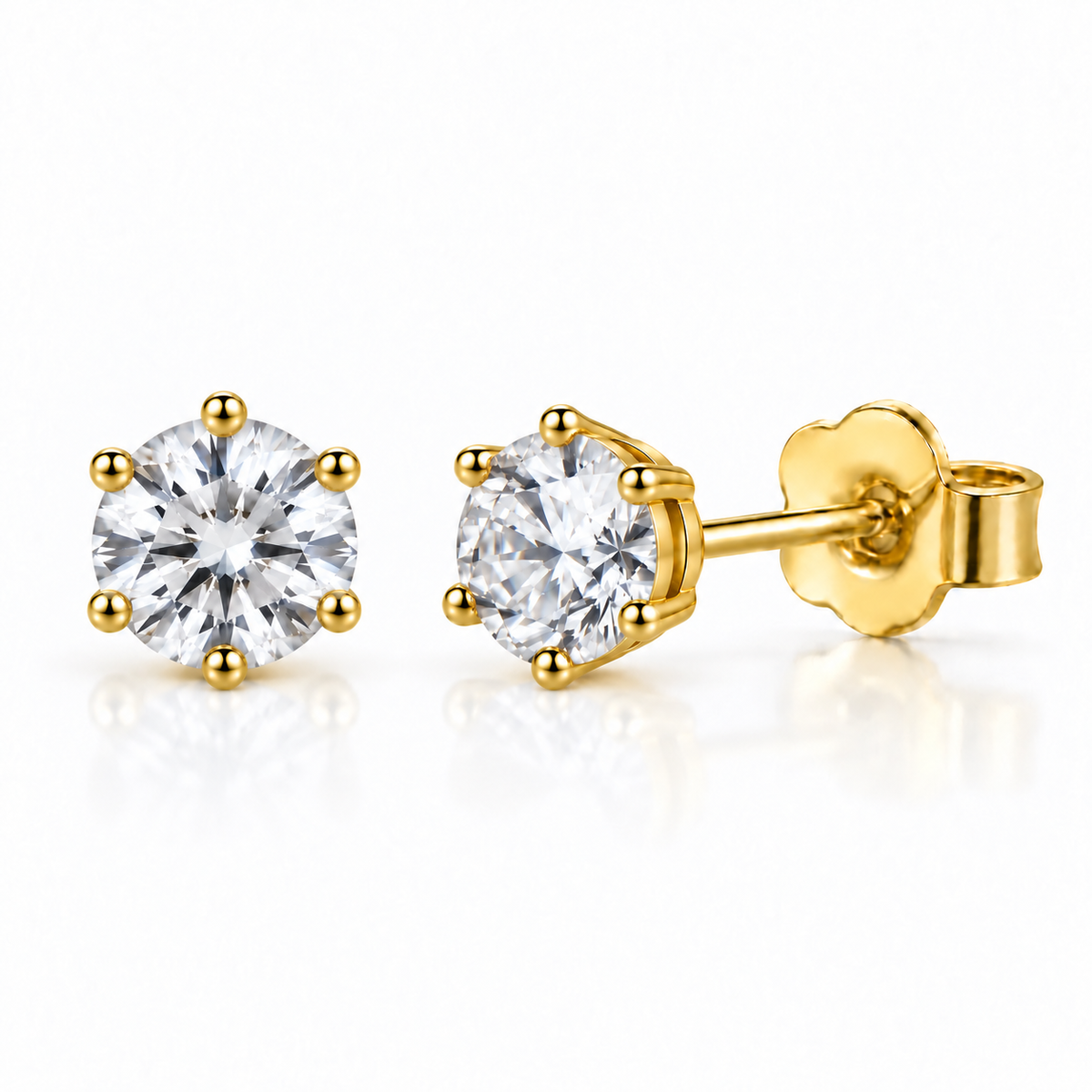 0.5ct Six Prong Moissanite Studs