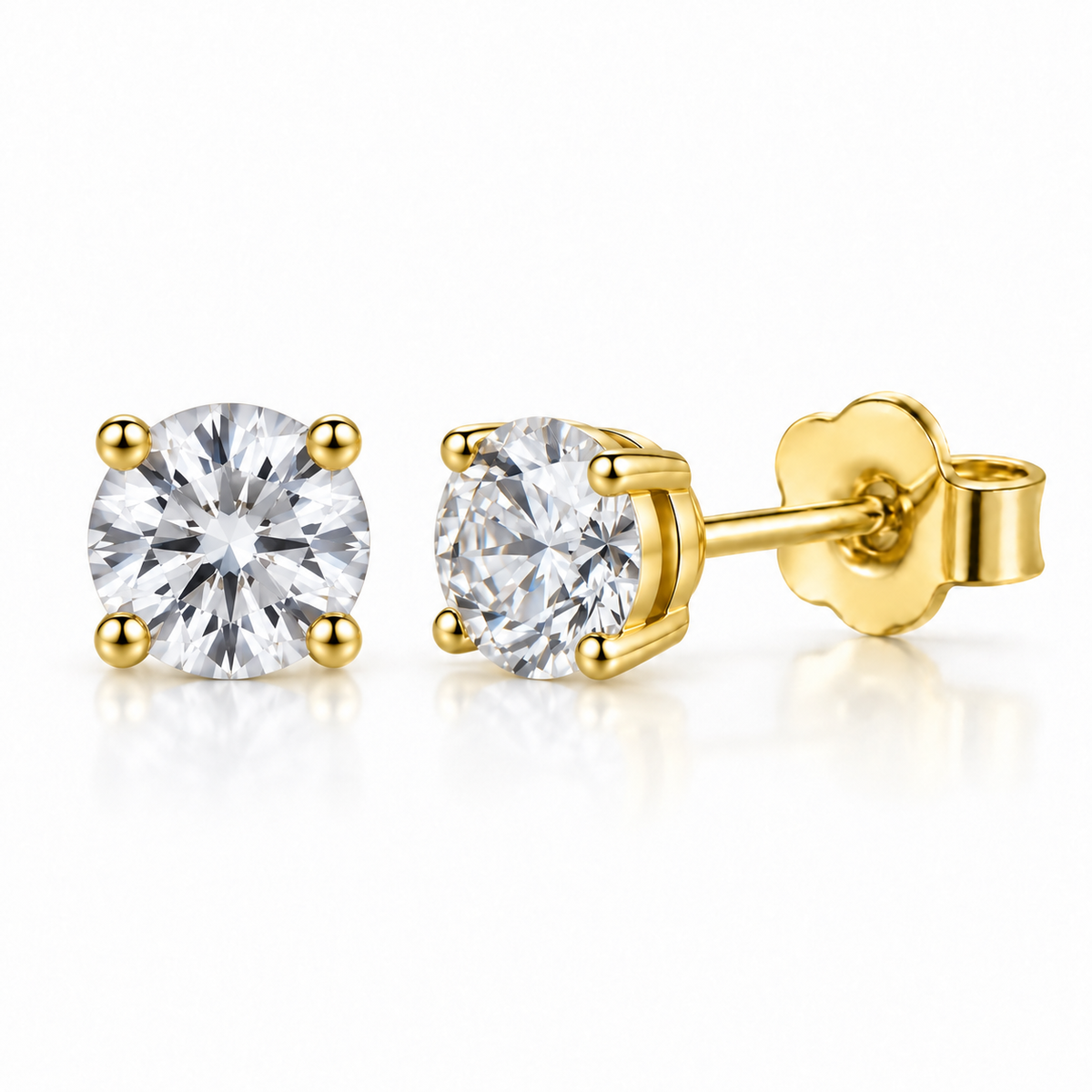 0.5ct Four Prong Moissanite Studs