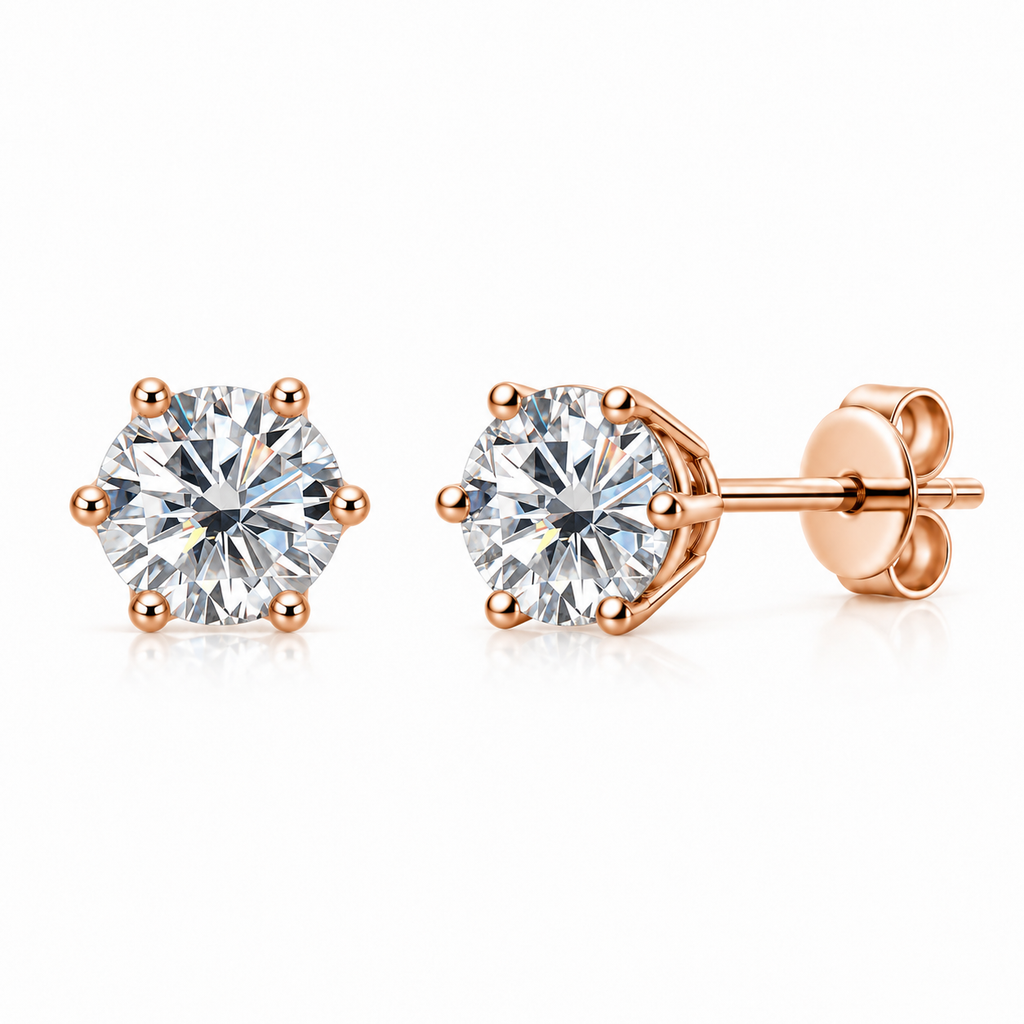 0.5ct Six Prong Moissanite Studs