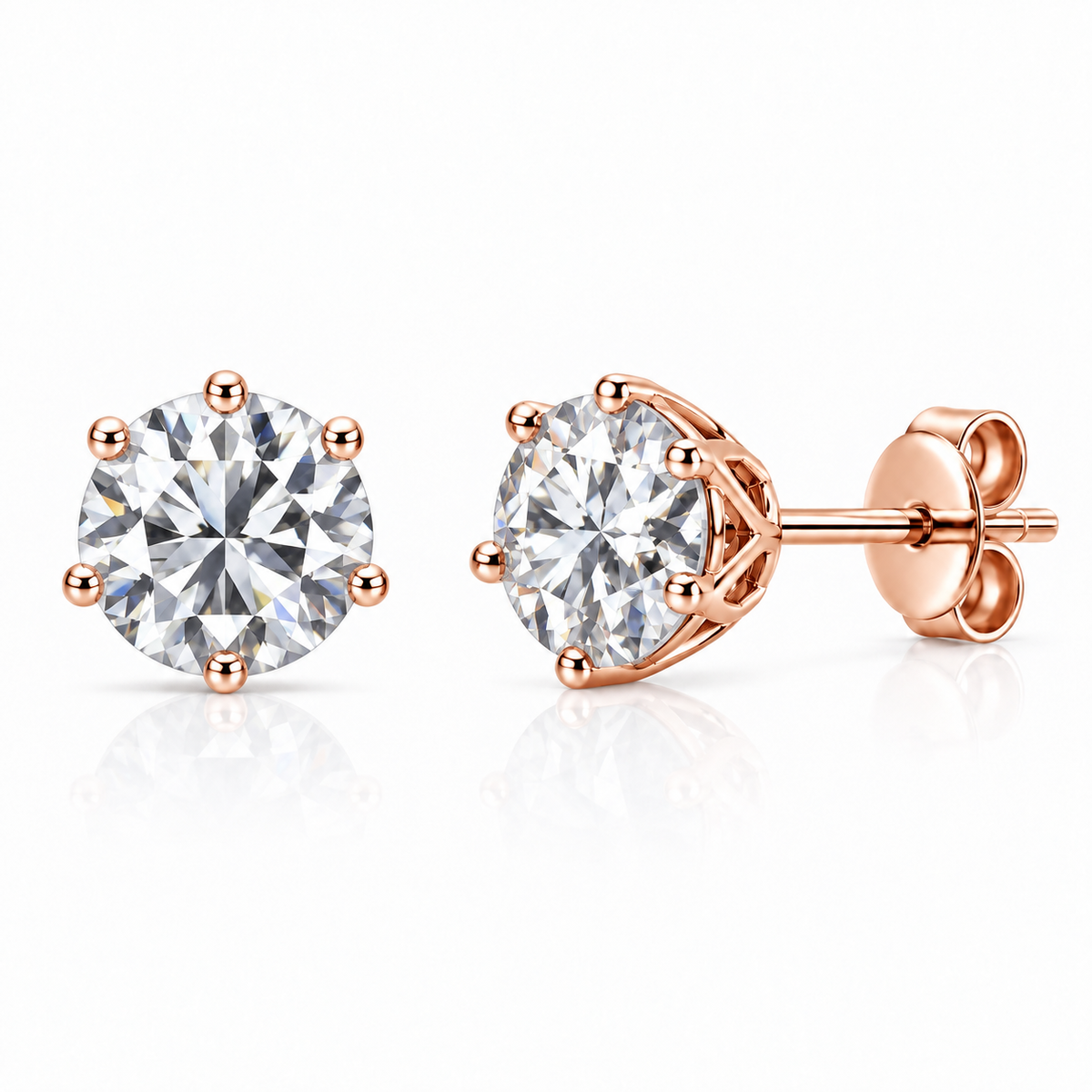 1ct Trellis Moissanite Studs