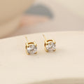 6mm Cubic Zirconia Stainless Steel Studs