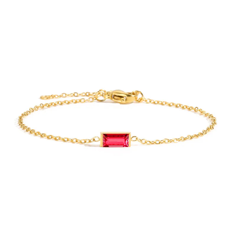 Birthstone Baguette Bracelet