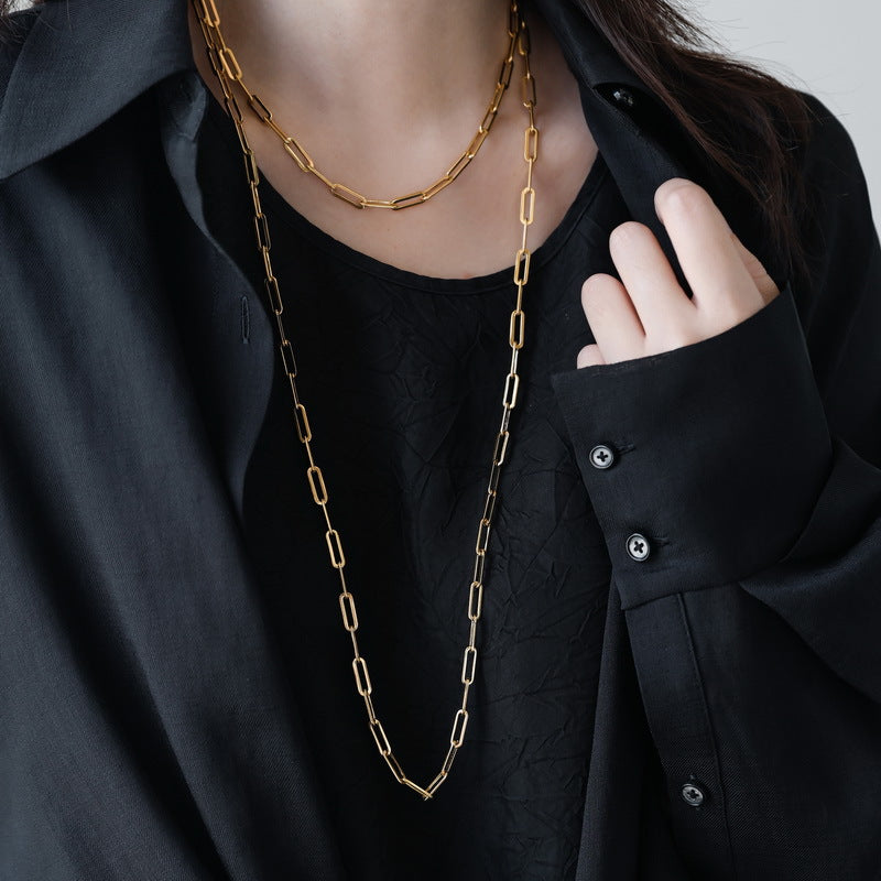 80cm Paperclip Necklace