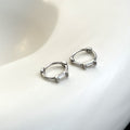 8mm Colour Baguette | Sterling Silver Huggie