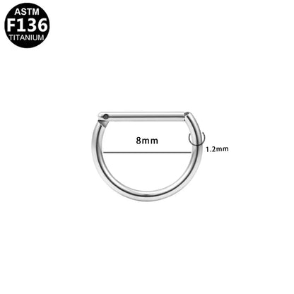 8mm Straight Bar | G23 Titanium Clicker Ring