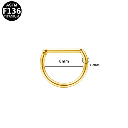 8mm Straight Bar | G23 Titanium Clicker Ring