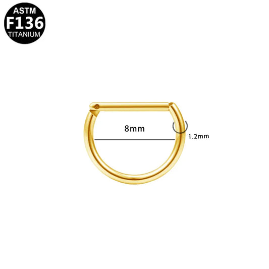 8mm Straight Bar | G23 Titanium Clicker Ring
