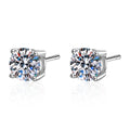 5mm Classic Moissanite Studs in Sterling Silver