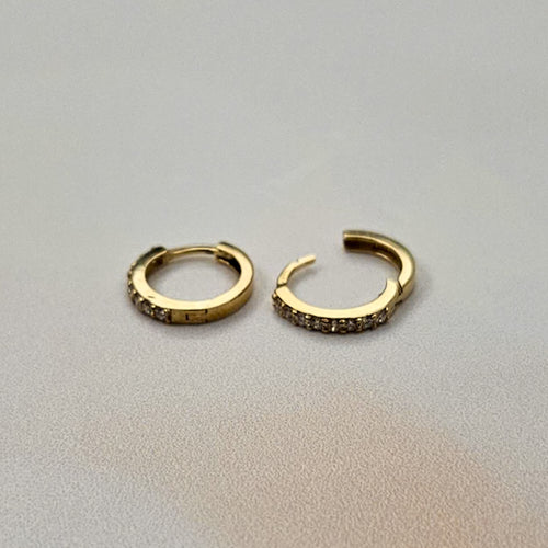 9k Solid Gold Lab Diamond Huggies