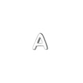 Alphabet Stud in Sterling Silver