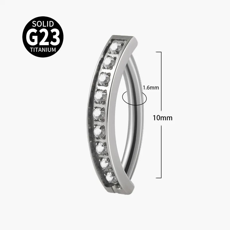 CZ Minimalist | G23 Titanium Belly Ring
