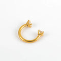 Cubic Zirconia | Stainless Steel Circular Barbell Ring 16G Gauge