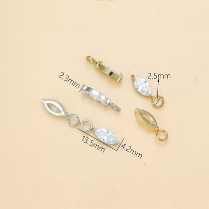 Purple Marquise | Stainless Steel CZ Earring Charms