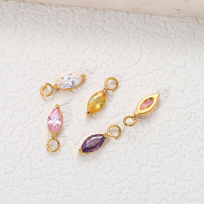 Purple Marquise | Stainless Steel CZ Earring Charms