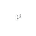 Alphabet Stud in Sterling Silver