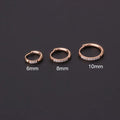 Rose Gold Glitter Stainless Steel Sleepers