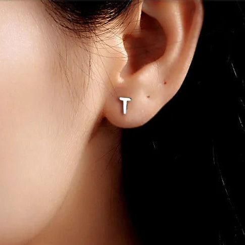 Alphabet Stud in Sterling Silver