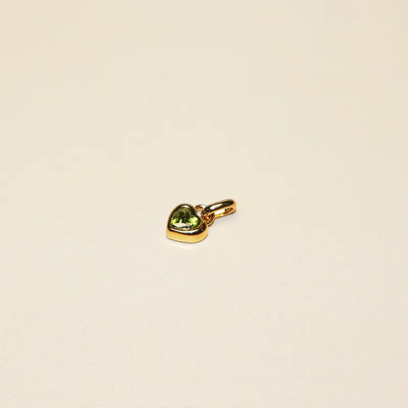 Birthstone Heart Charms