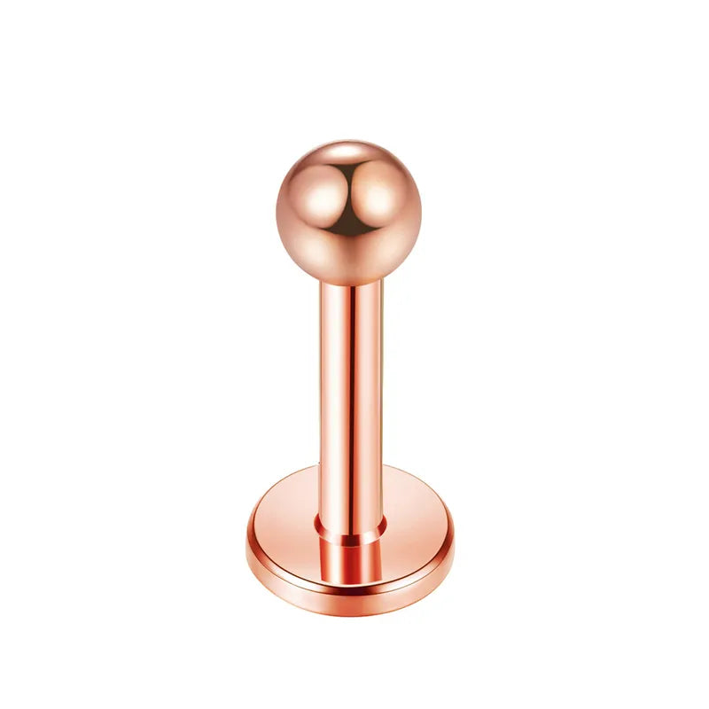 Ball Rose Gold | Stainless Steel Flat Back Stud