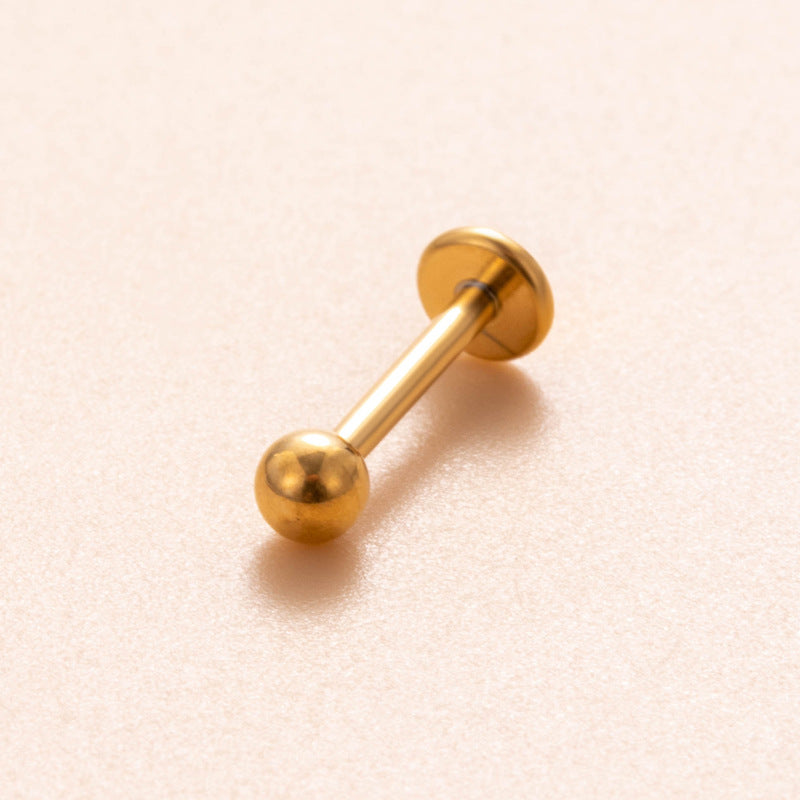 Ball Gold | Stainless Steel Flat Back Stud 16G Gauge