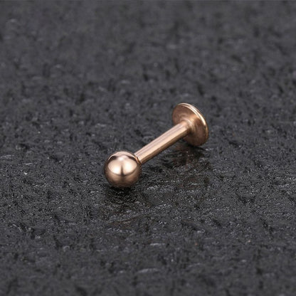 Ball Rose Gold | Stainless Steel Flat Back Stud