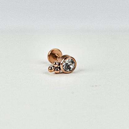 Beaula Rose Gold | Stainless Steel Flat Back Stud