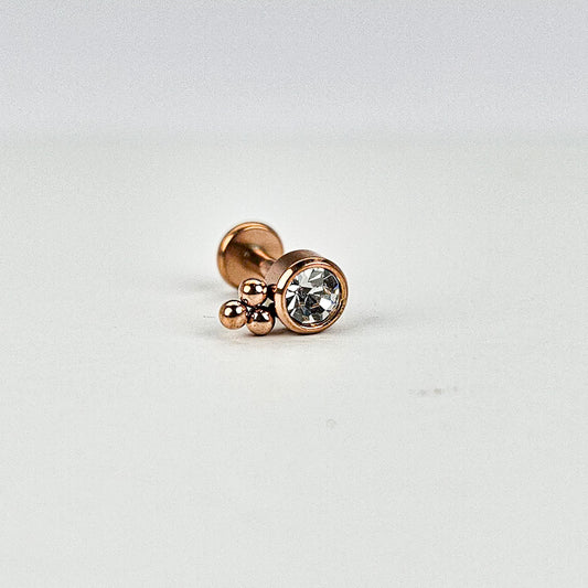 Beaula Rose Gold | Stainless Steel Flat Back Stud