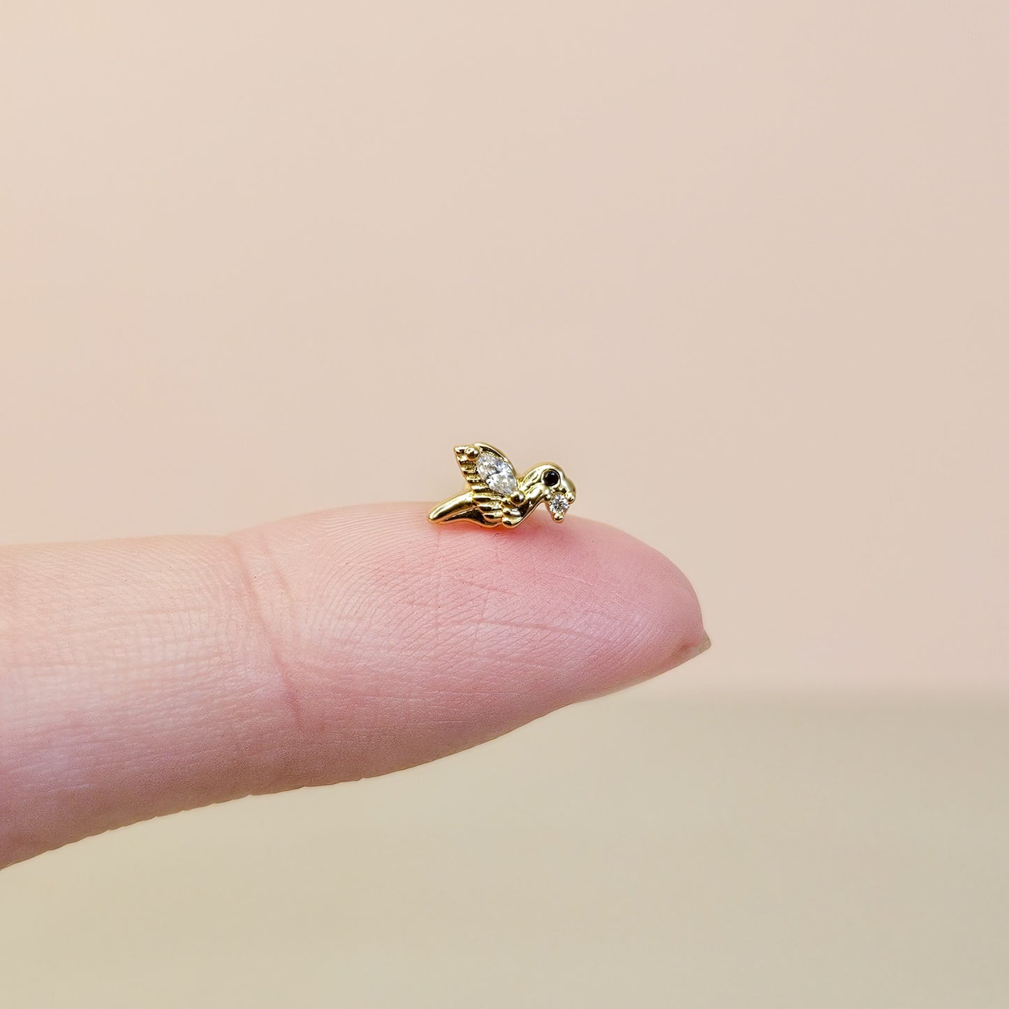 Birdy Gold | G23 Titanium Threadless Flat Back Stud