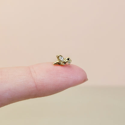 Birdy Gold | G23 Titanium Threadless Flat Back Stud