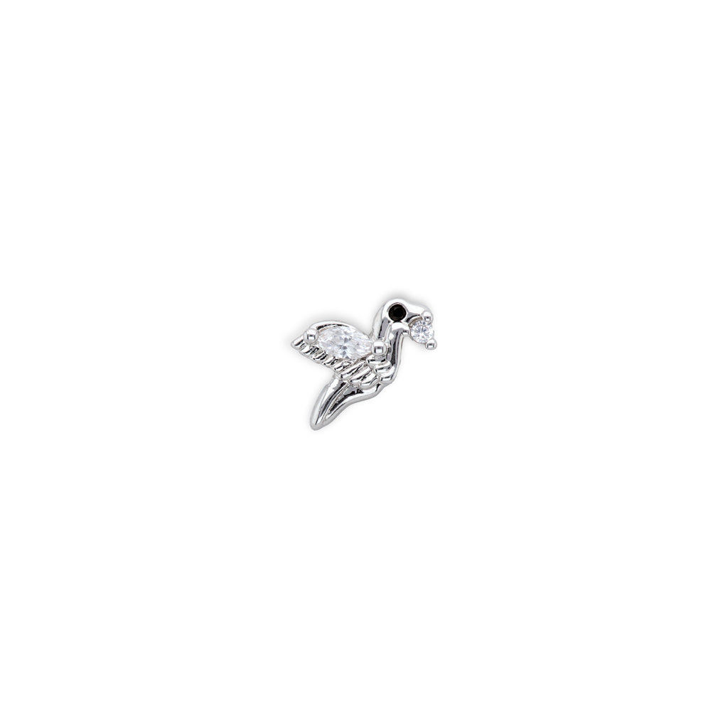 Birdy | G23 Titanium Threadless Flat Back Stud 16G Gauge