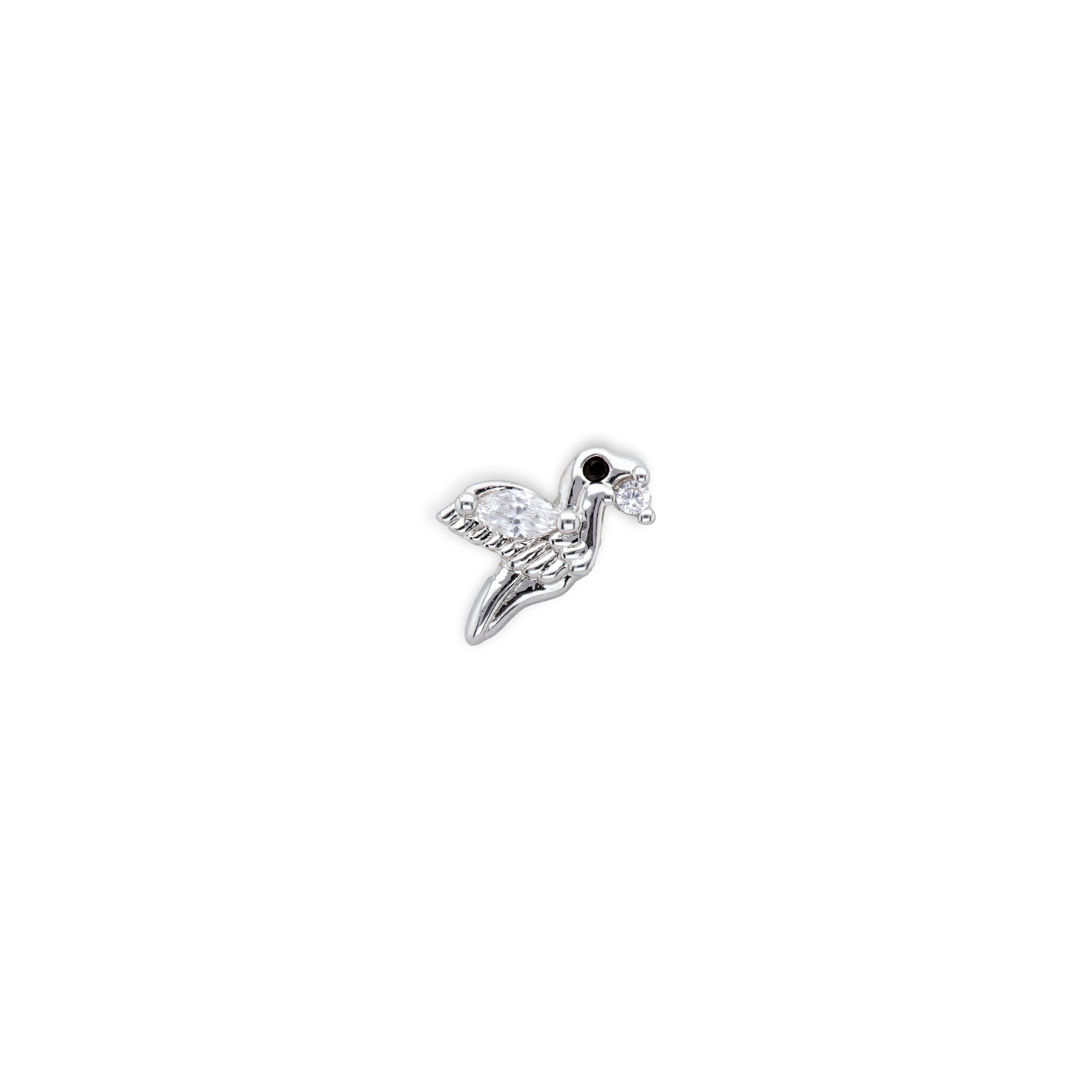 Birdy | G23 Titanium Threadless Flat Back Stud 16G Gauge