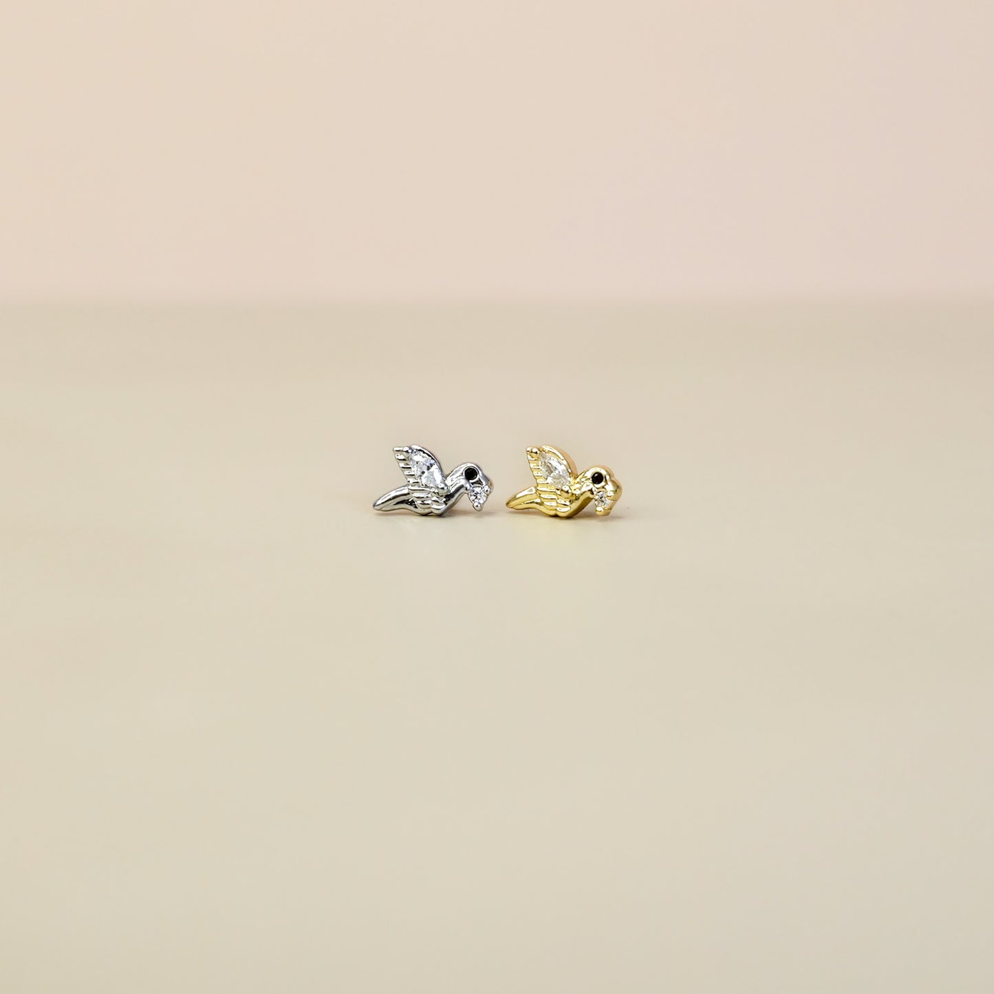 Birdy Gold | G23 Titanium Threadless Flat Back Stud