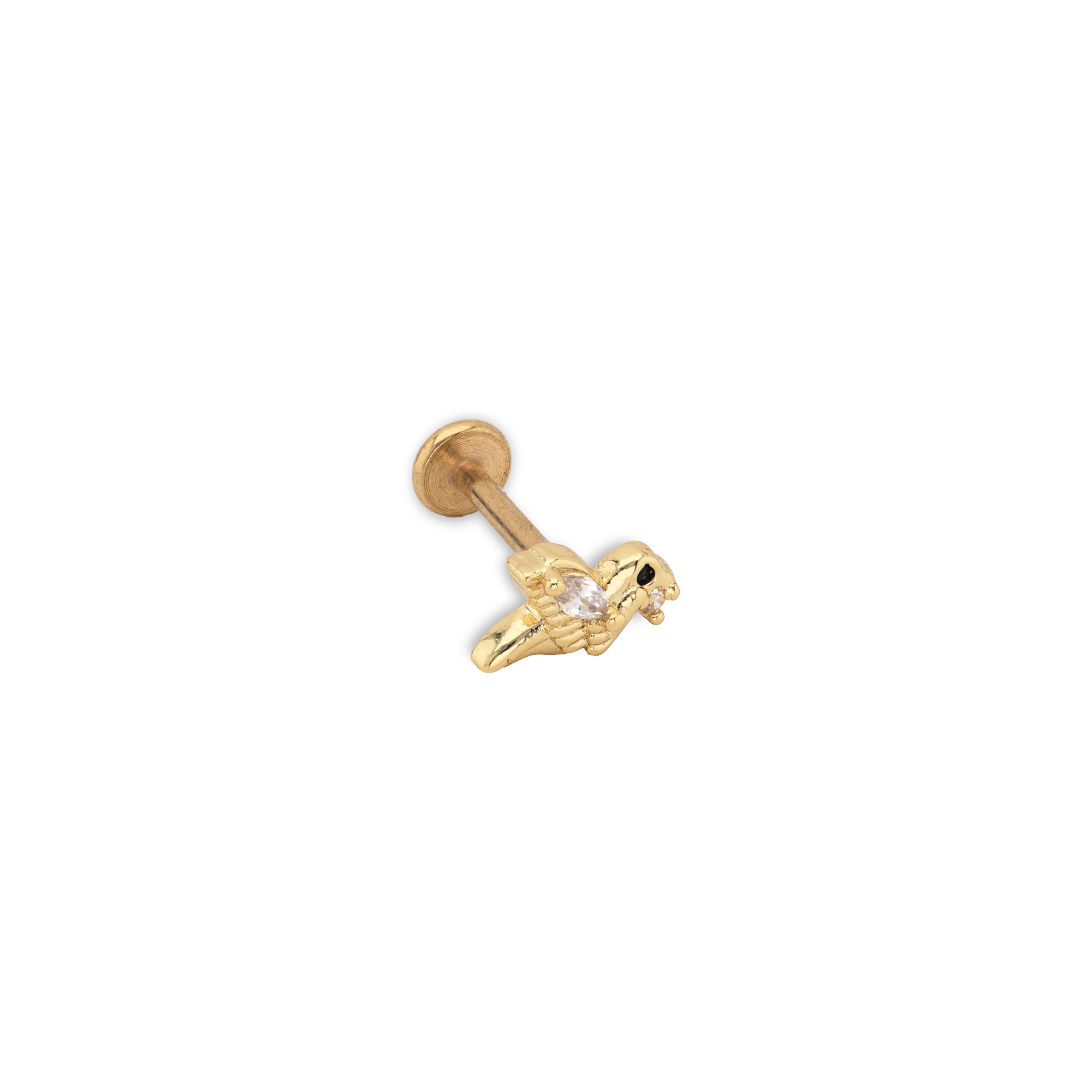 Birdy | G23 Titanium Threadless Flat Back Stud 16G Gauge