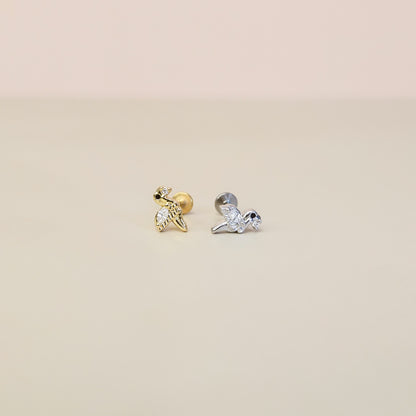 Birdy Gold | G23 Titanium Threadless Flat Back Stud