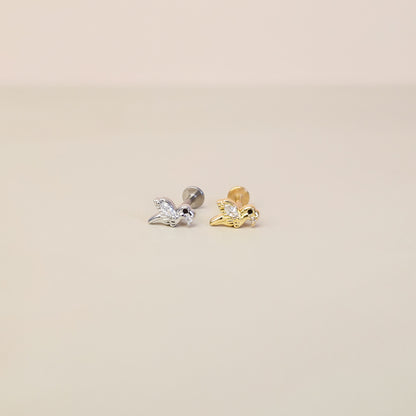 Birdy Gold | G23 Titanium Threadless Flat Back Stud