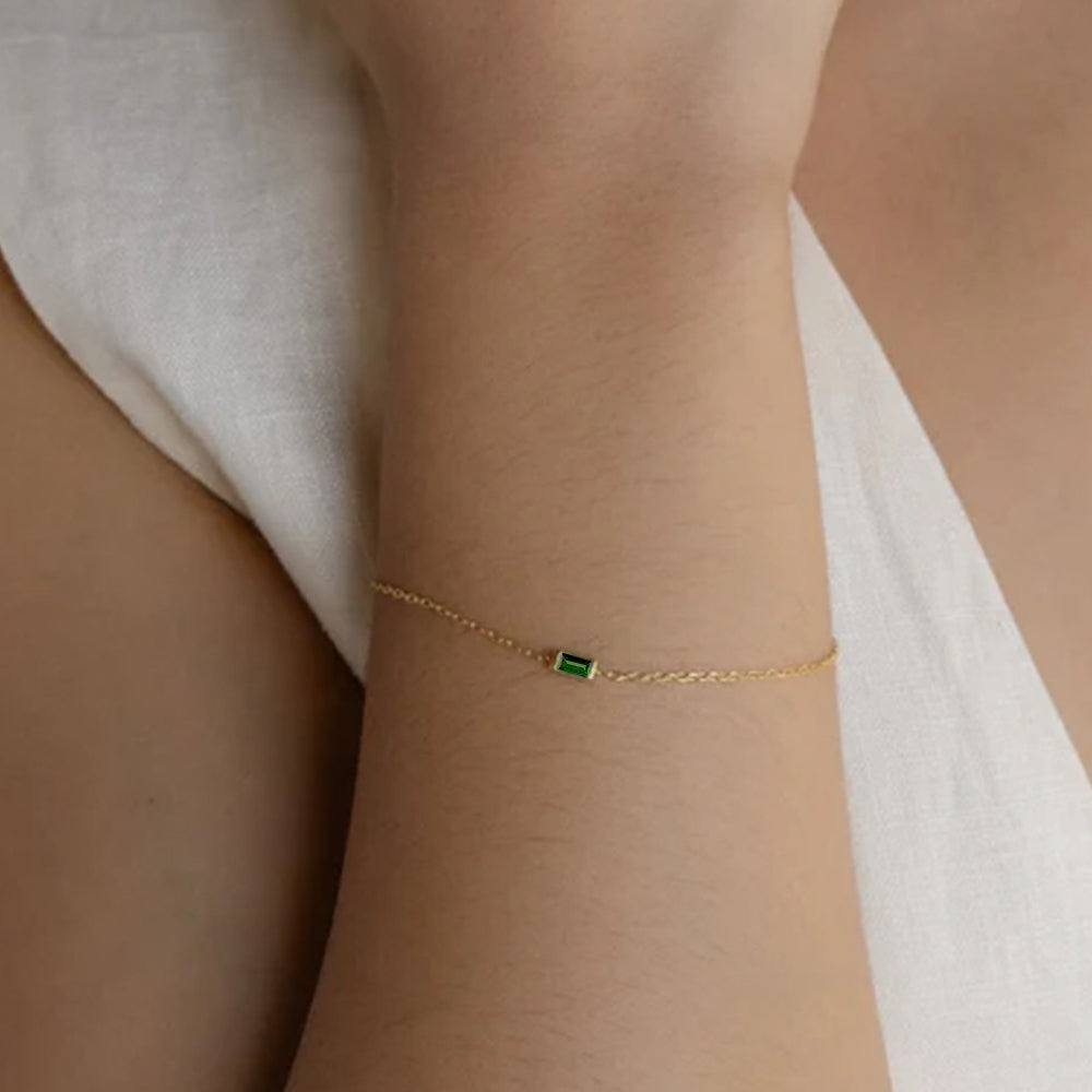 Birthstone Baguette Bracelet
