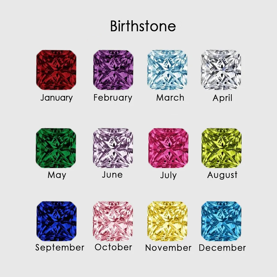 Silver Birthstone Gem Charms