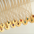 Birthstone Engraved Necklace
