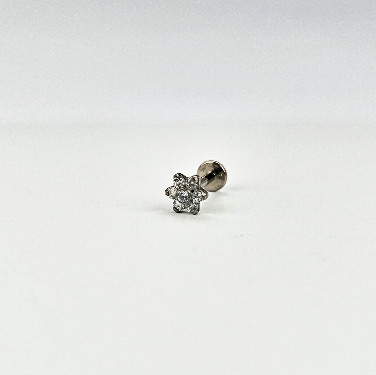 Bloom | G23 Titanium Flat Back Stud 16G Gauge