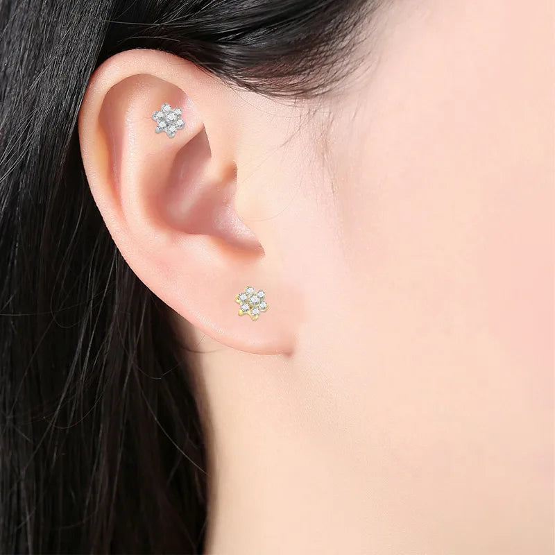 Bloom | G23 Titanium Threadless Flat Back Stud 16G Gauge