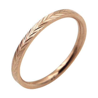 Carve Rose Gold Stack Ring