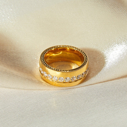 Celeste Cigar Band Ring