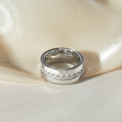 Celeste Cigar Band Ring