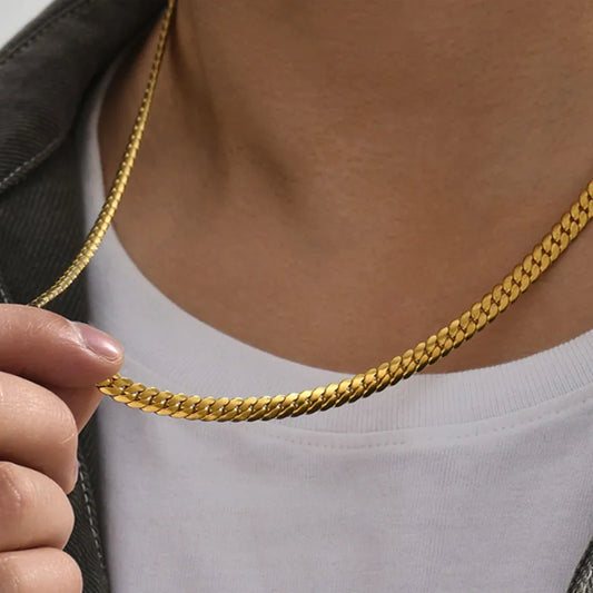 Chunky Gold Curb Necklace