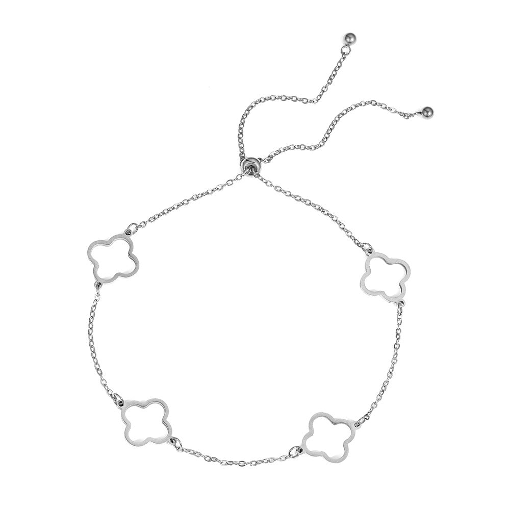 Clover Extra Length Adjustable Anklet