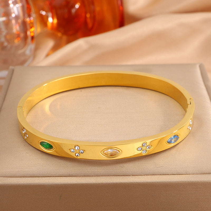 Colour Clover Bangle
