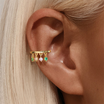 Colour Ear Cuff in Sterling Silver